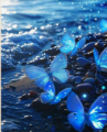Blue butterflies 30x40 cm