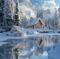 Žiemos gamta 40x40 cm