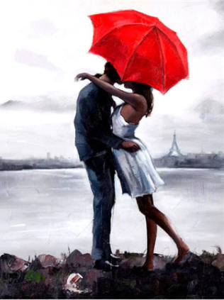 Red Umbrella 30x40 cm