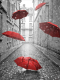 Umbrellas On the Street 30x40 cm