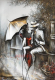 Portrait with Umbrella 30x40 cm
