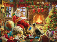 Different Santas 30x40 cm