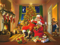 Different Santas 30x40 cm