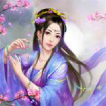 Meitene purpursarkanā krāsā 40x40 cm