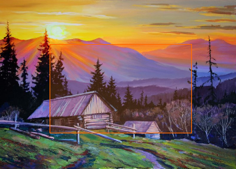 Senas namas miške 40x30 cm