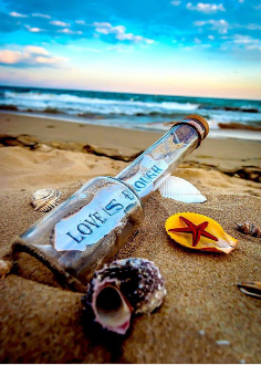 Bottle with a Message 30x40 cm