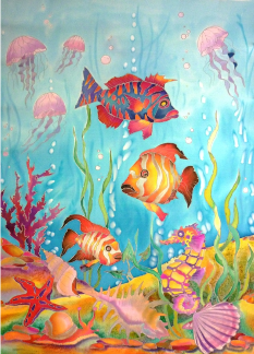 Krāsota zivs 30x40 cm