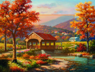 Bridge over the river 30x40 cm