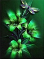 Green Flowers 25x30 cm