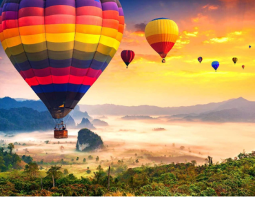 Hot air balloon 40x30 cm