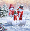 Snowmen 30x28 cm