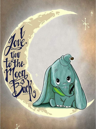 Elephant on a ball 40x50 cm