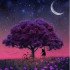 Tree in the evening background 30x30