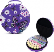 Storage box for acrylic diamonds 60 pcs, round, purple