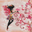 Liblikas - raamiga 25x25 cm