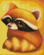 Raccoon - framed 30x40 cm
