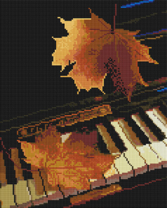 Piano - with frame 30x40 cm