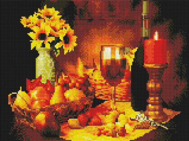 Pārklāts galds - ar rāmi 30x40 cm