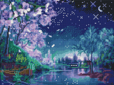 Skaista nakts - ierāmēts 30x40 cm