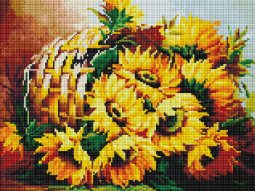 Saulėgrąžos - įrėmintos 30x40 cm