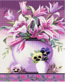 Flowers in a vase - framed 40x50 cm