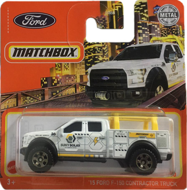 2021 - 078 - GXM96 Matchbox '15 FORD F-150 CONTRACTOR TRUCK