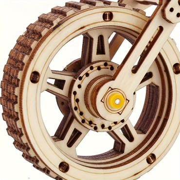 3D wooden puzzle - motorbike