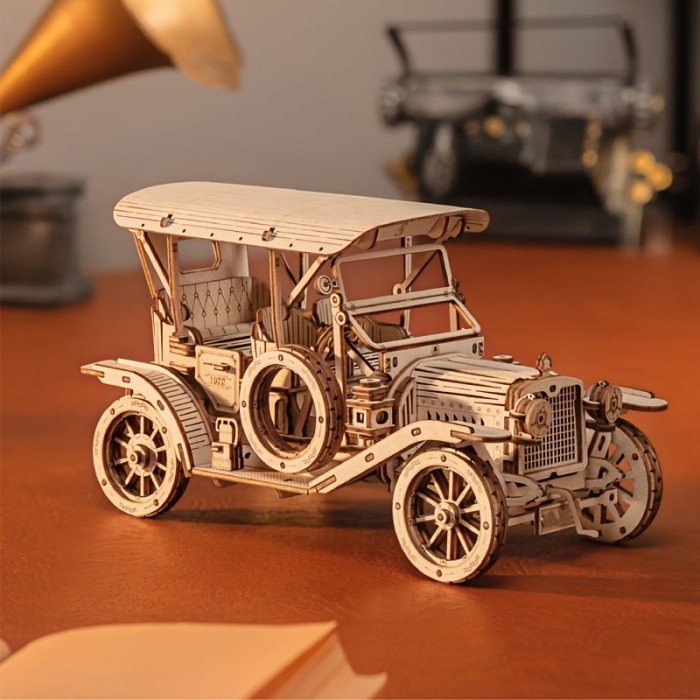 3D Puidust Autopusle – Vintage mudel