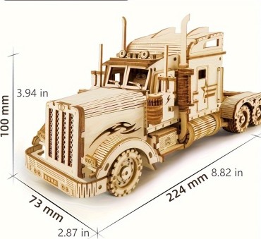 3D Medinė Dėlionė „Sunkvežimis”