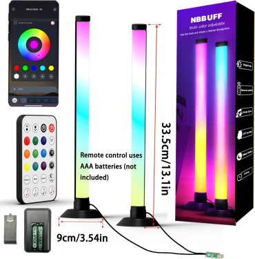 Värvimuutev LED-valgusti puldiga (2 tk)