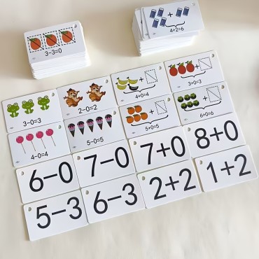 132-Piece Addition and Subtraction Card Set for Kids