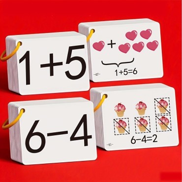 132-Piece Addition and Subtraction Card Set for Kids