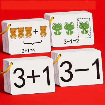 132-Piece Addition and Subtraction Card Set for Kids