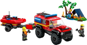60412 LEGO City 4x4 tuletõrjeauto koos päästepaadiga