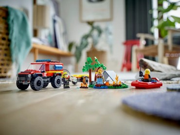 60412 LEGO City 4x4 tuletõrjeauto koos päästepaadiga