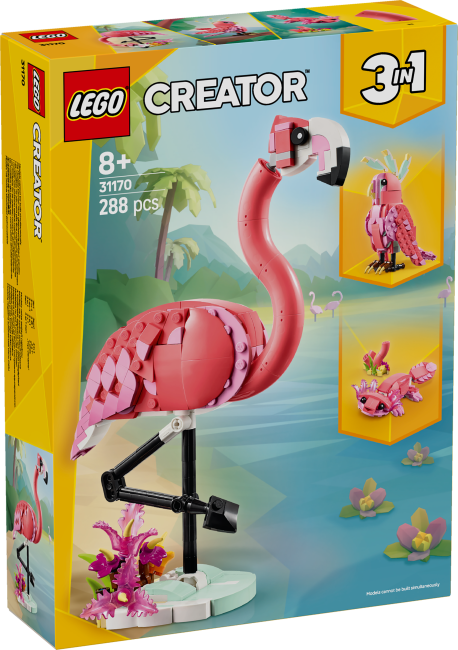 31170 LEGO Creator Metsloomad: roosa flamingo