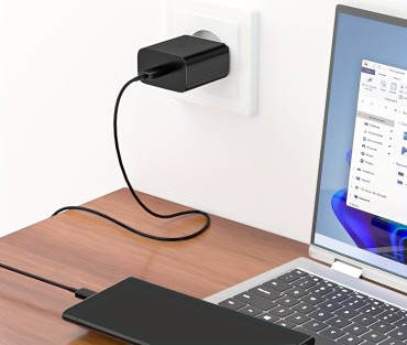 USB-C ātrās uzlādes lādētājs 45 W ar 2 m kabeli