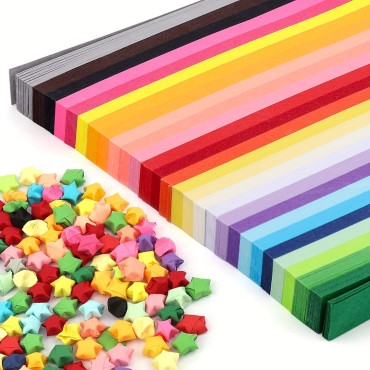 Origami Star Paper Set, 27 Colors (1030 Sheets)