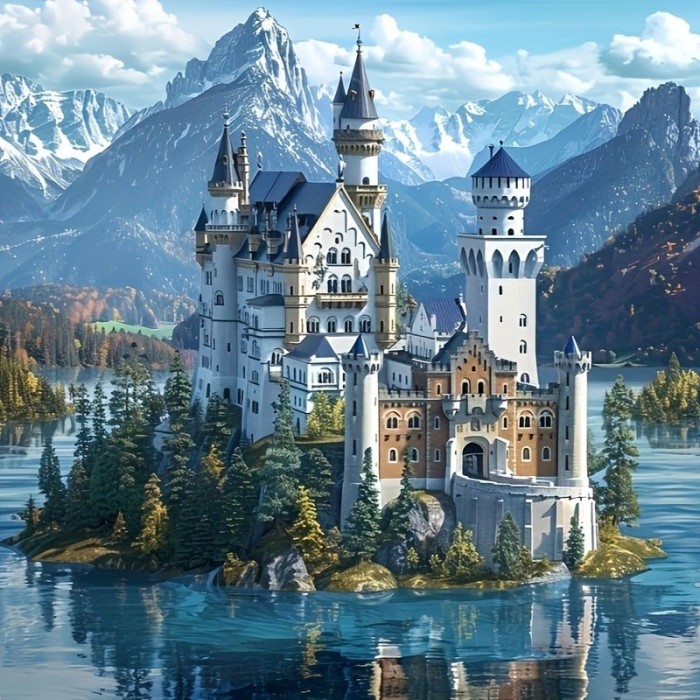 Castle in the Middle of the Lake 30x30 cm