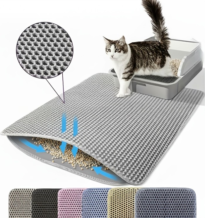 Double-Layer Cat Litter Mat