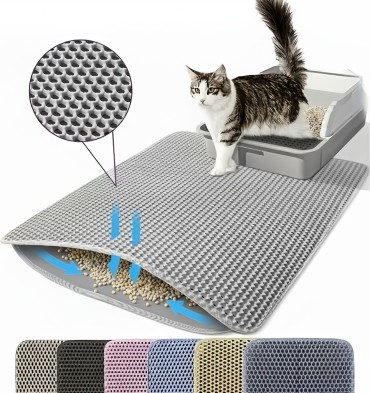 Double-Layer Cat Litter Mat