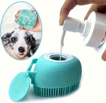 Silicone 2-in-1 Pet Bath & Massage Brush