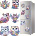 Diamond Painting Magnet Set "Owls" – 6 pcs