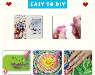 Diamond Painting Magnet Set "Owls" – 6 pcs