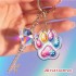 Diamond Painting Keychain Set “Cat Paws” – 6 pcs
