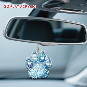 Diamond Painting Keychain Set “Cat Paws” – 6 pcs