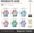 Diamond Painting Keychain Set “Cat Paws” – 6 pcs