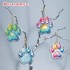 Diamond Painting Keychain Set “Cat Paws” – 6 pcs