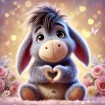 Cute Donkey 30x30 cm