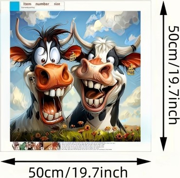 Laimingos karvės 50x50 cm